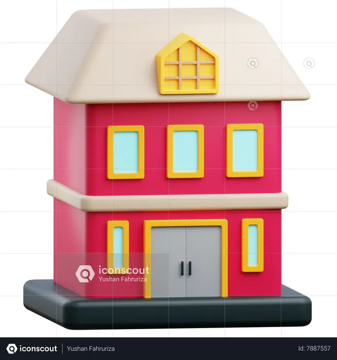 Storey House  3D Icon