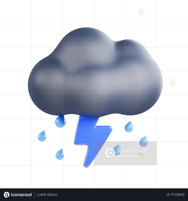 Stormy Night  3D Icon