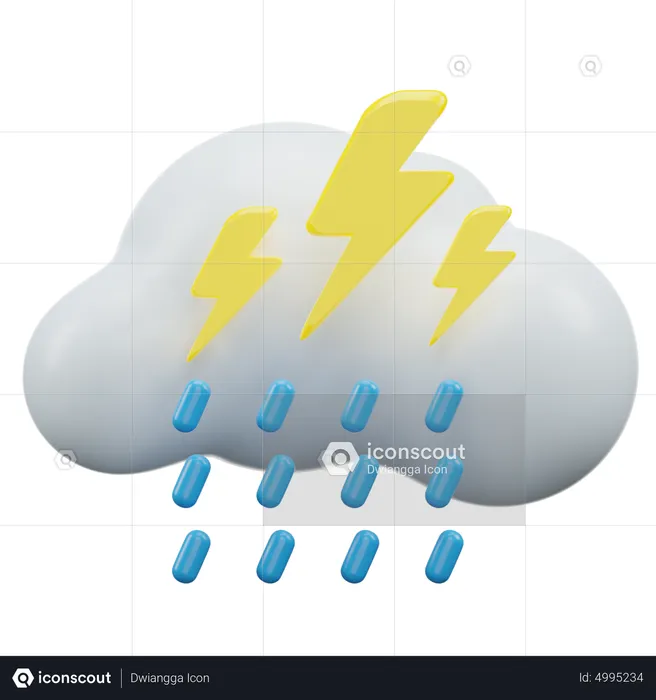 Stormy Weather  3D Icon