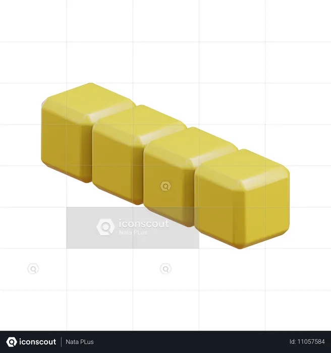 ストレートロングテトリス1  3D Icon