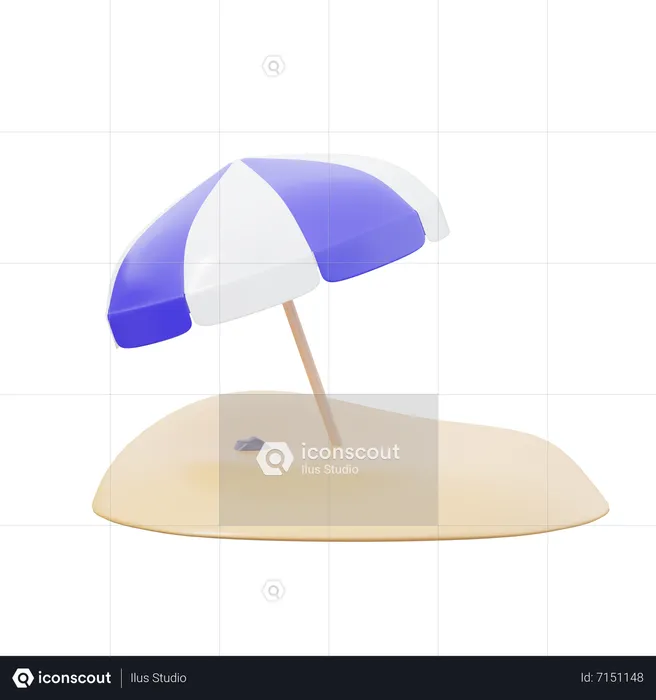 Sonnenschirm  3D Icon