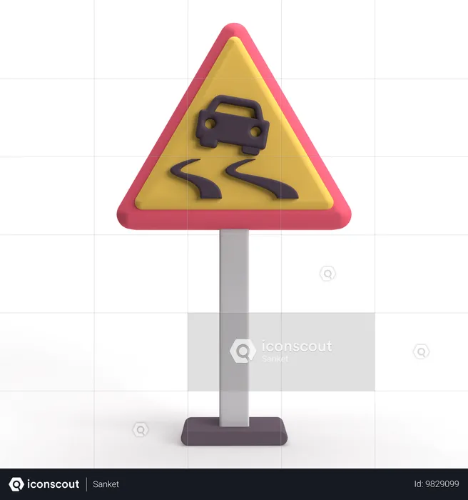 Straßenschild  3D Icon