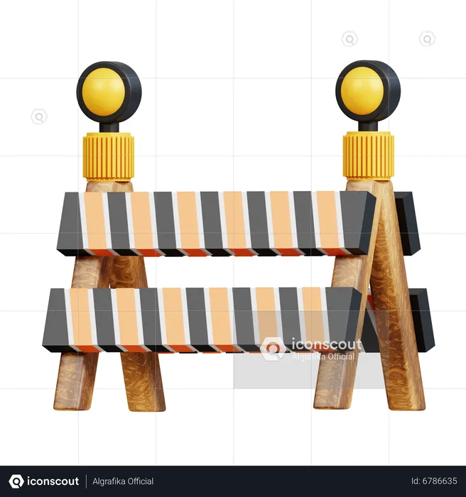 Straßenbarriere  3D Icon