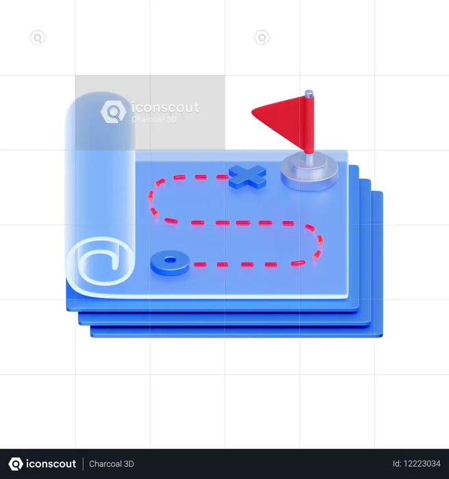 Strategic Roadmap 3D Icon - Free Download Business 3D Icons | IconScout