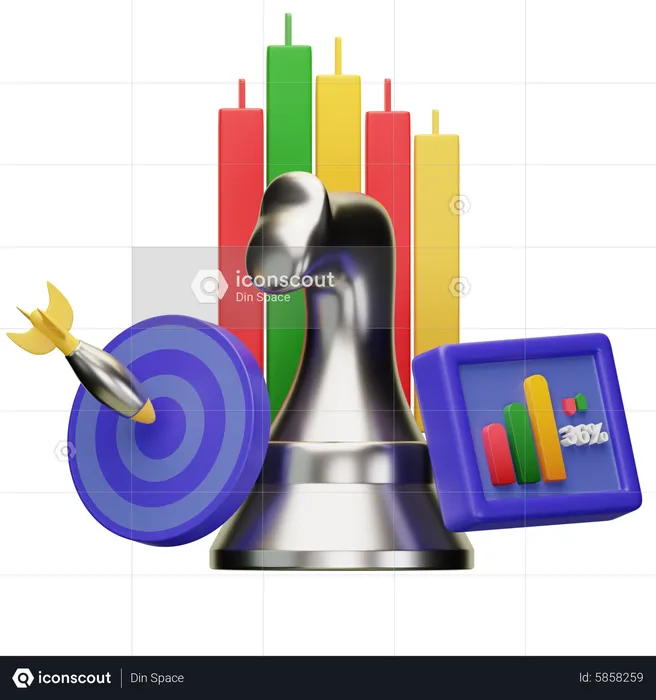 Stratégie d'investissement  3D Icon