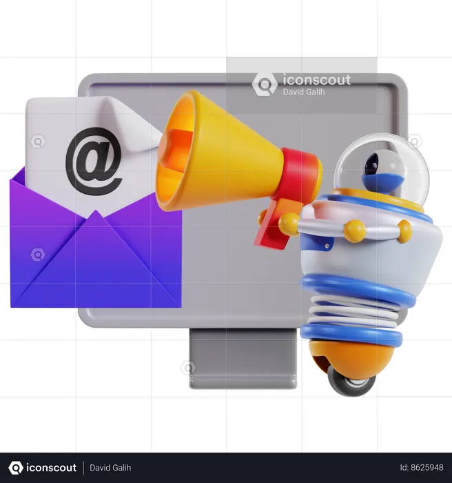 Stratégie de marketing par e-mail efficace  3D Icon