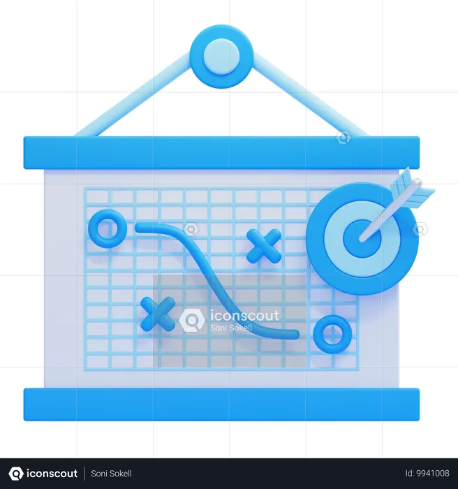 Stratégie de marketing  3D Icon