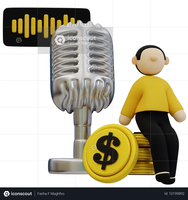 Stratégies efficaces de marketing radio  3D Illustration