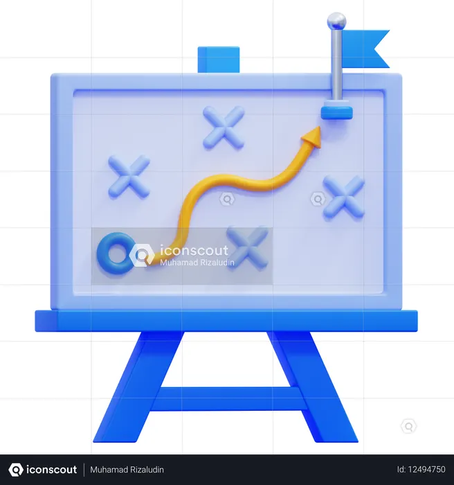 Strategische Planung  3D Icon