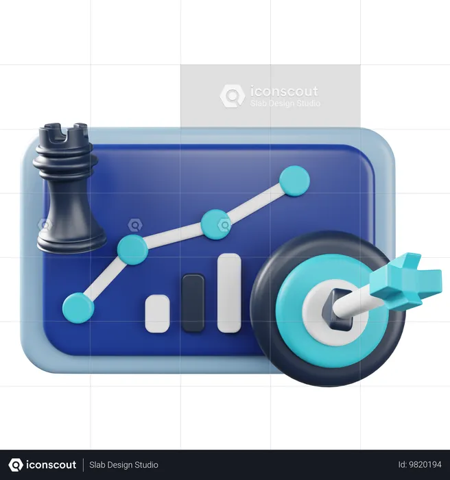 Strategy And Target  3D Icon