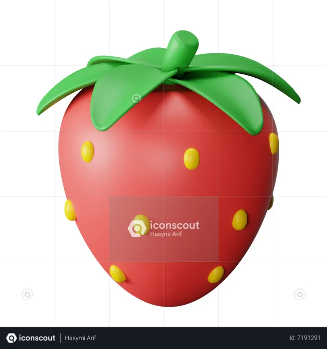 Strawberry  3D Icon