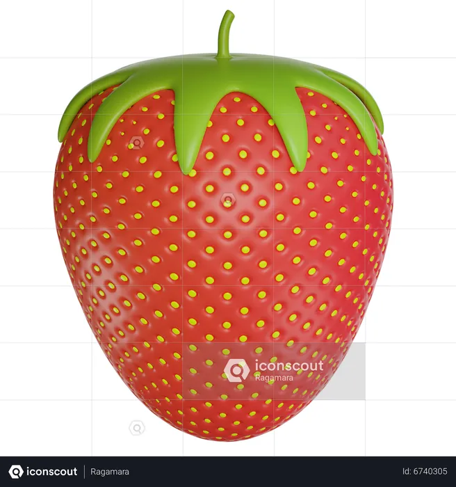 Strawberry  3D Icon