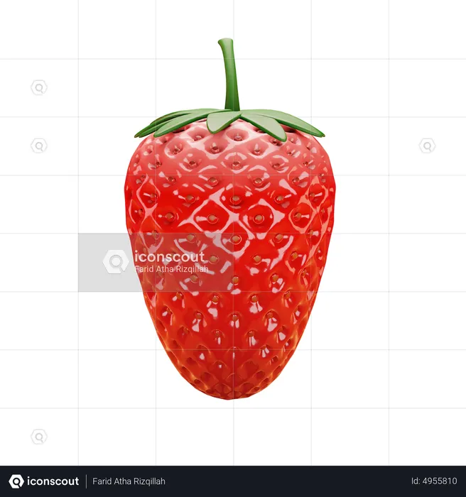 Strawberry  3D Icon