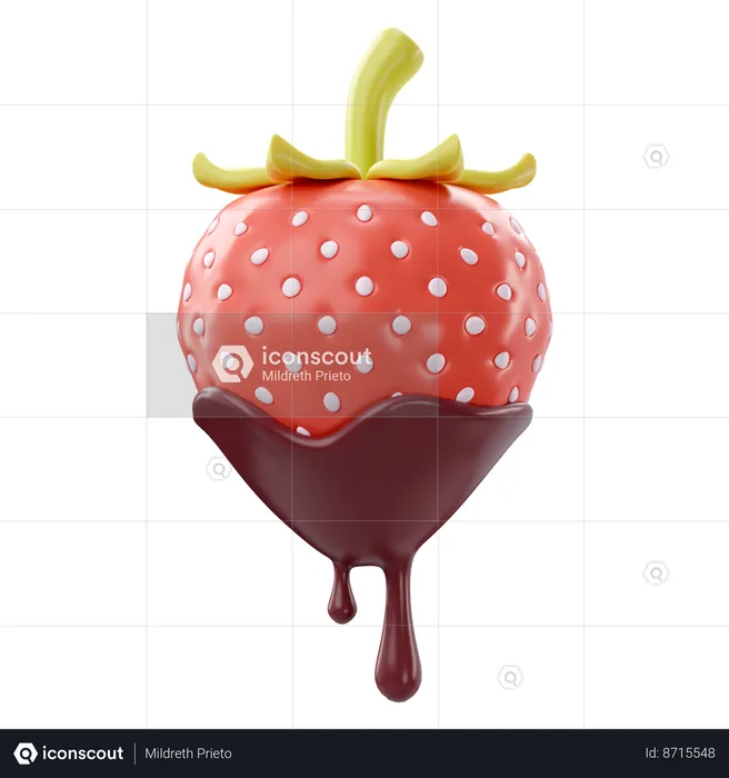 Strawberry  3D Icon