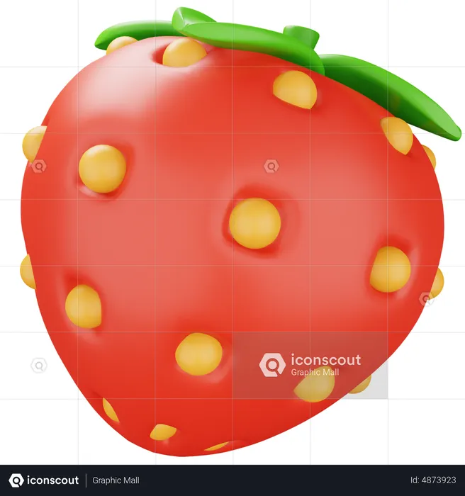 Strawberry  3D Icon