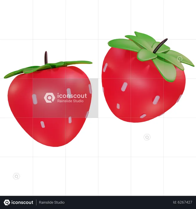 Strawberry  3D Icon