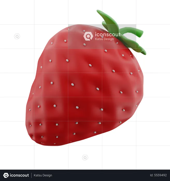 Strawberry  3D Icon