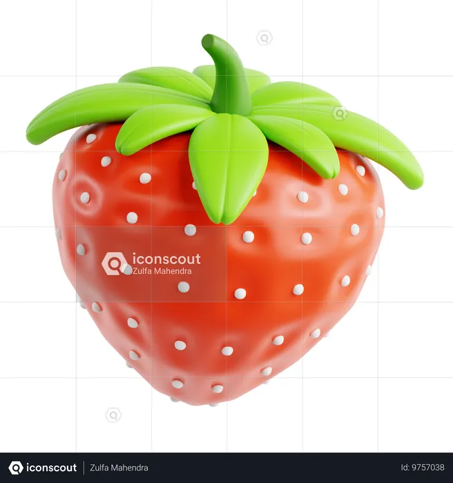 Strawberry  3D Icon