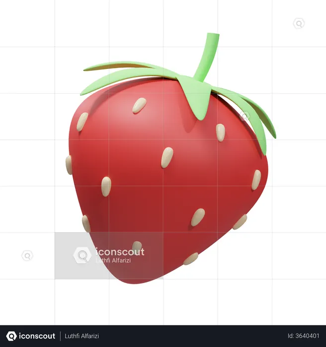 Strawberry  3D Illustration