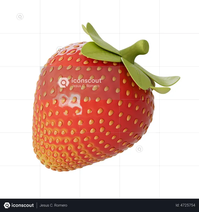 Strawberry  3D Illustration