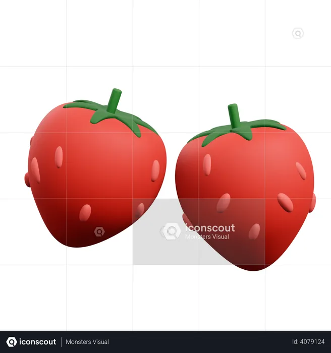 Strawberry  3D Illustration