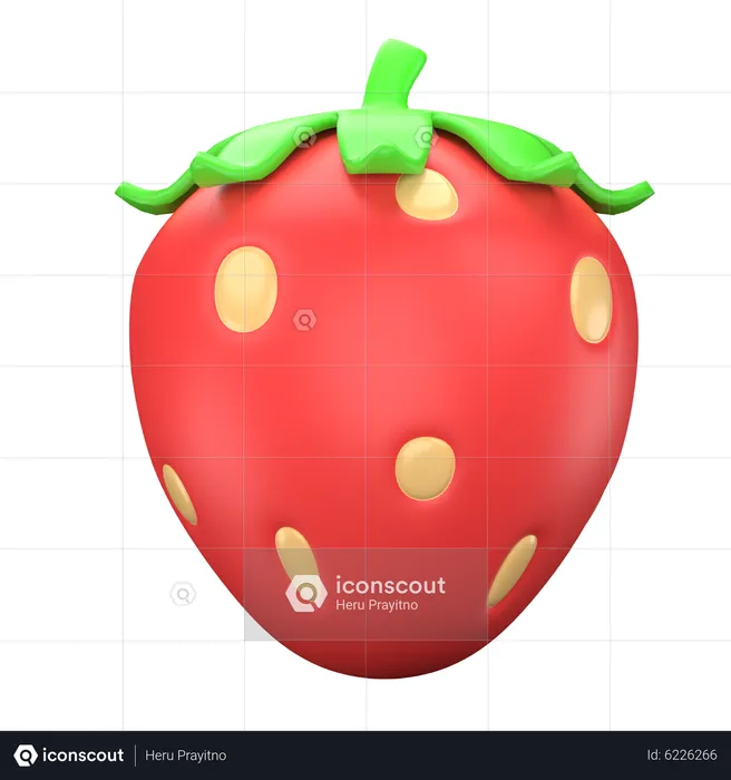 Strawberry  3D Icon