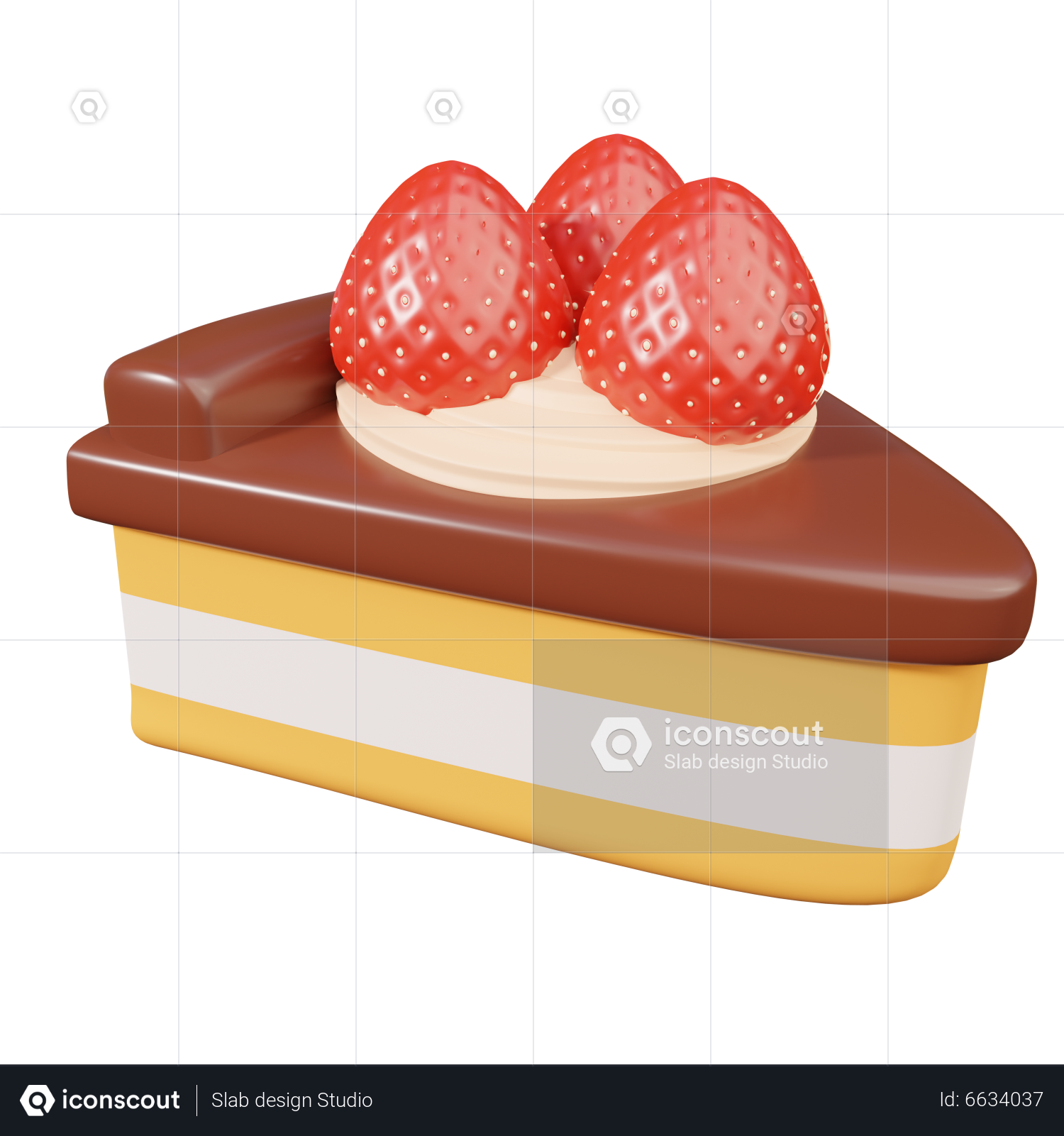 Premium Vector | Cute strawberry cake slices. delicious cakes in hand drawn  style
