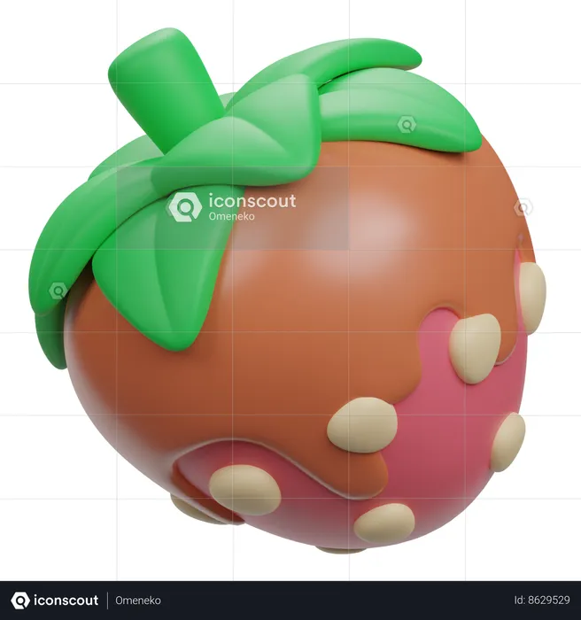 Strawberry Chocolate  3D Icon