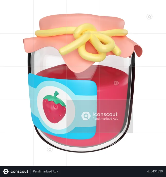 Strawberry Jam  3D Icon