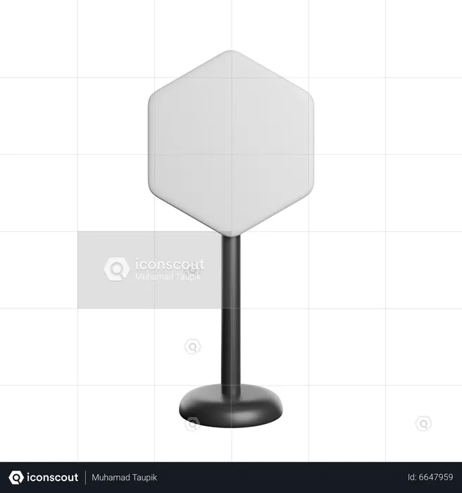 Street Sign Pole  3D Icon