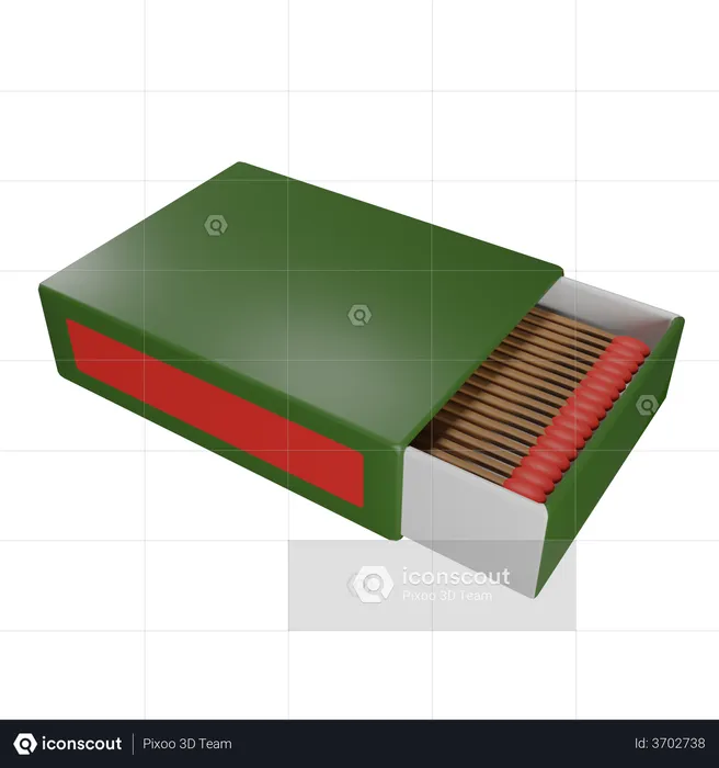 Streichholzschachtel  3D Illustration