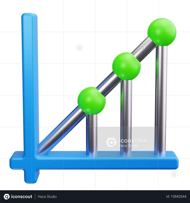 Streudiagramm  3D Icon