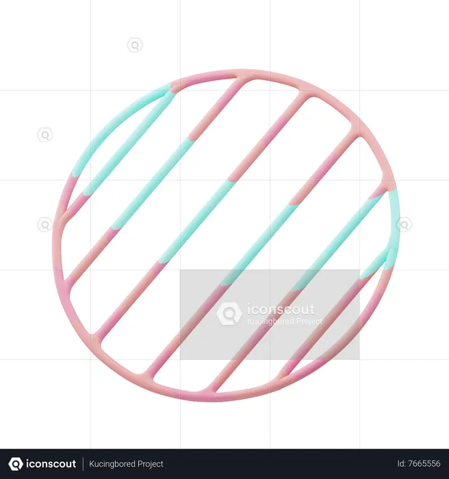 Strip Circle  3D Icon