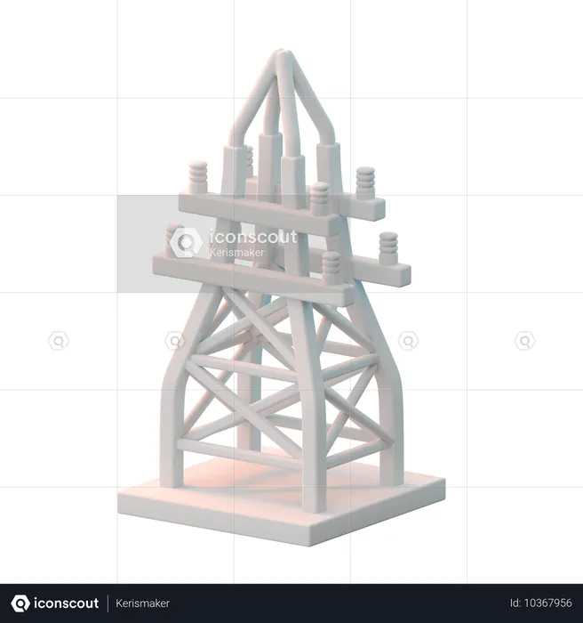 Stromleitungsübertragung  3D Icon