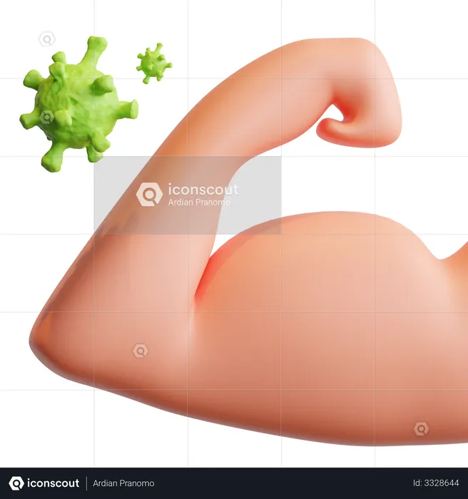 Strong Immunity  3D Illustration