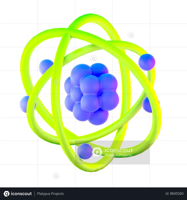 Structure atomique  3D Icon