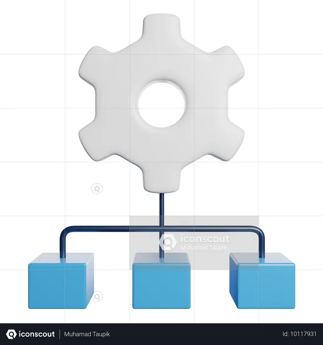 Structure hiérarchique  3D Icon