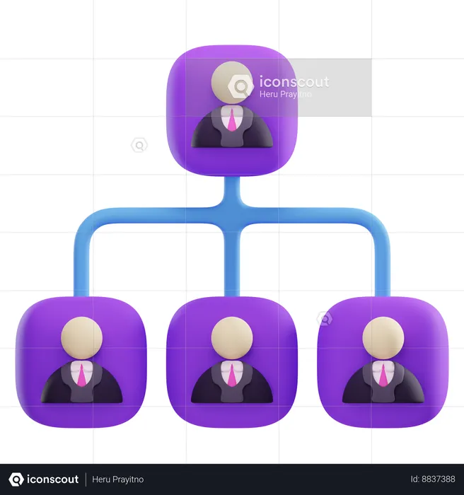 Structure Organization  3D Icon