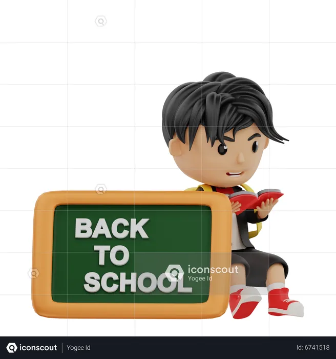 Student Back To School  3D Illustration