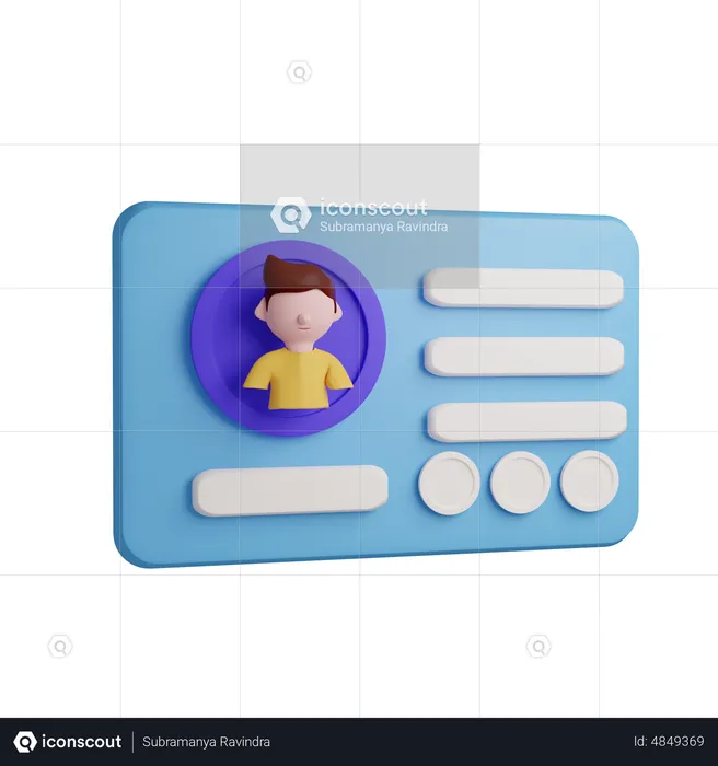 Student Card  3D Icon