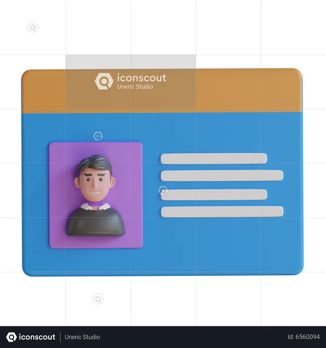 Student Card  3D Icon