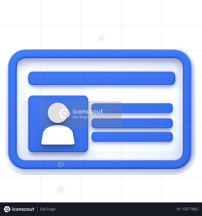 Student Card  3D Icon