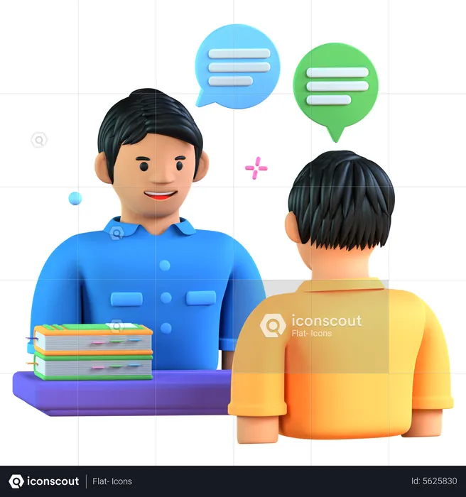 Student Discussion 3D Illustration download in PNG, OBJ or Blend format