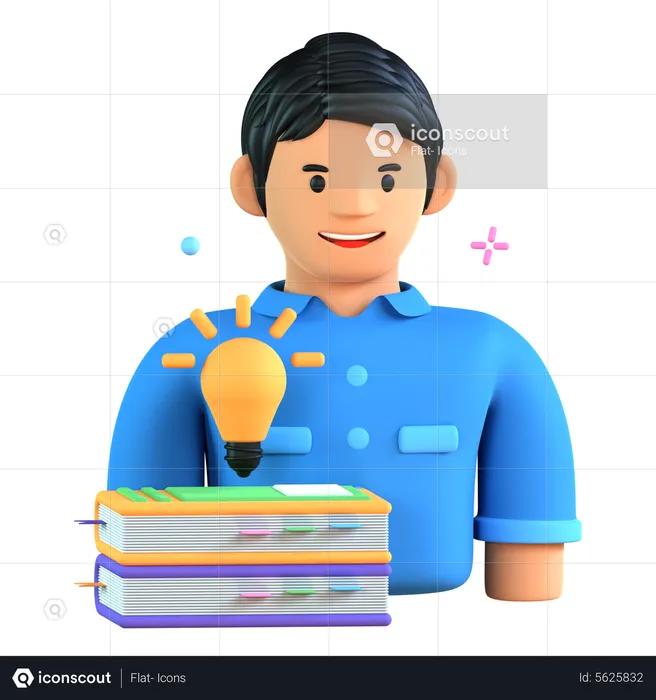 Student Knowledge  3D Illustration