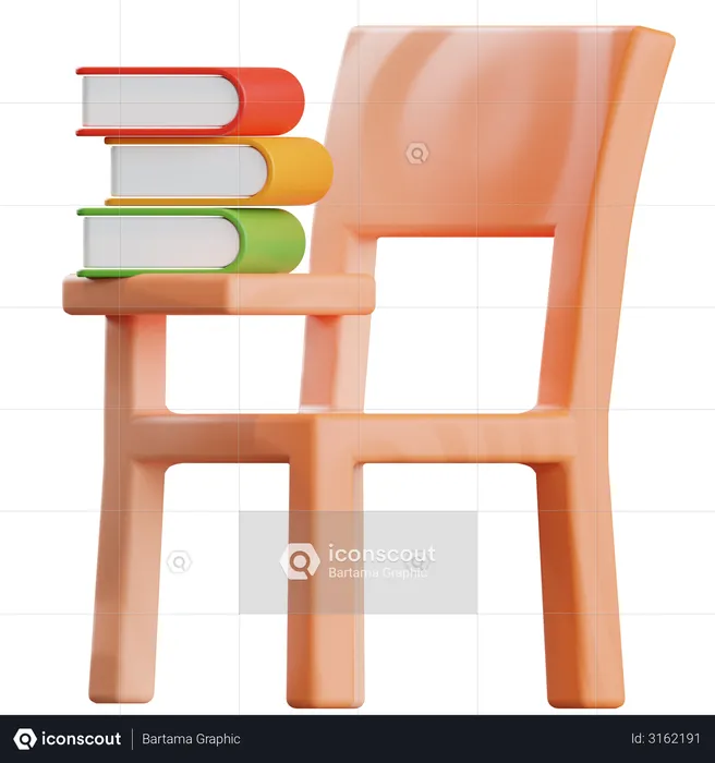 Study Chair  3D Illustration