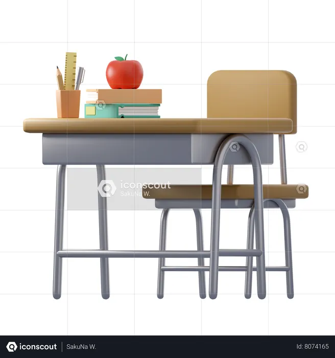 Study Chair  3D Icon