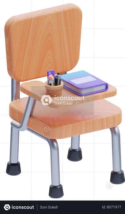 Study Chair  3D Icon