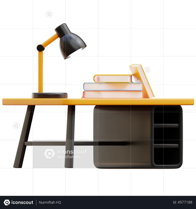 Study Desk  3D Illustration