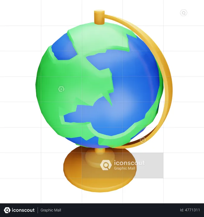 Study Globe  3D Illustration