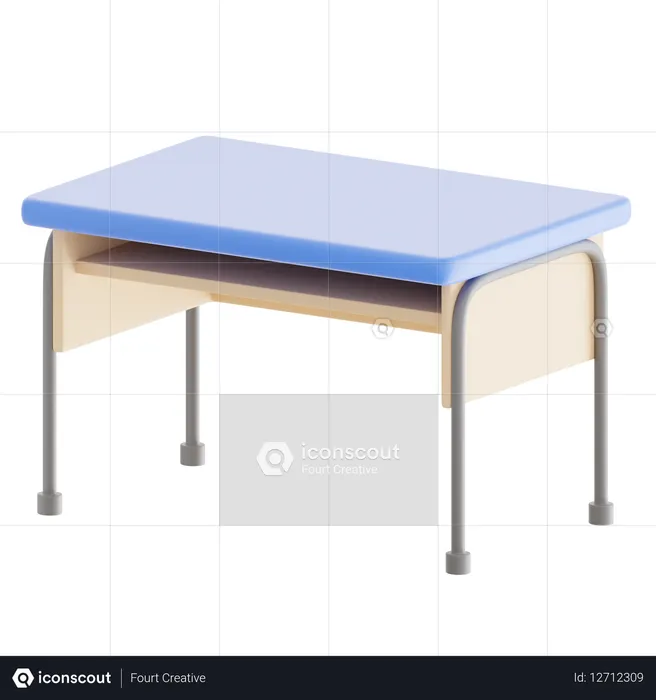 Study Table  3D Icon